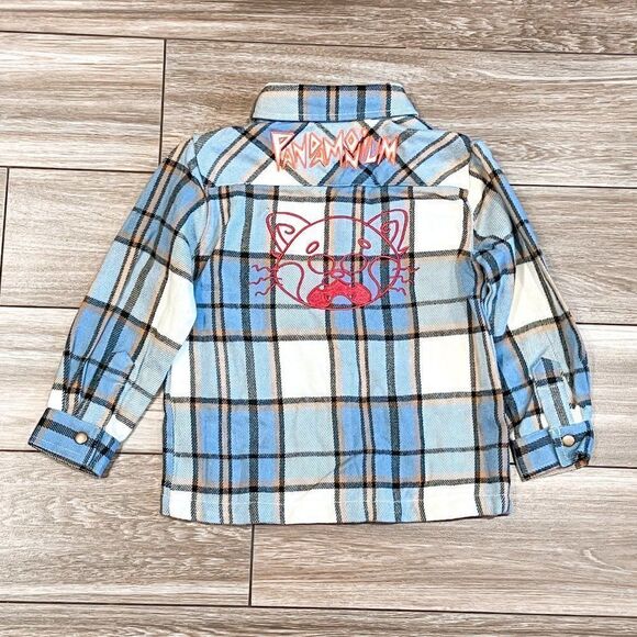 NEW! Disney Parks Turning Red Pandamonium Kid Flannel Shirt, Size 4 - Picture 4 of 4